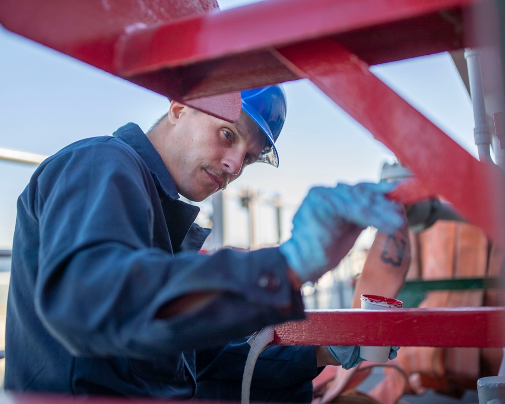 USS Tripoli Flight Deck Maintenance