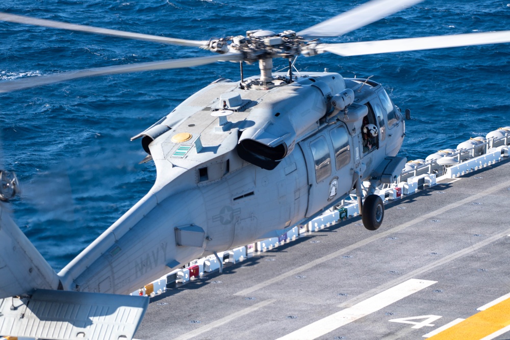 Boxer Sailors Conduct Flight Ops With Wildcards