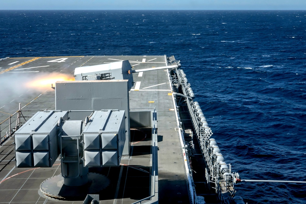 Boxer launches RIM-116 Rolling Airframe Missile