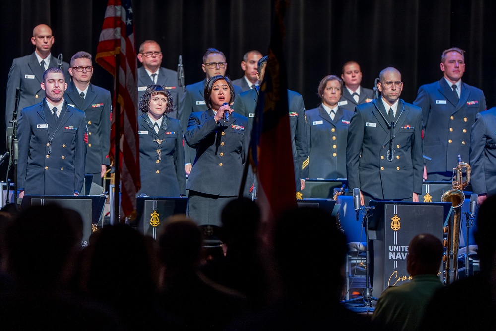 The US Navy Band Commodores perform at North Carolina Central University