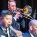 Musician 1st Class David Hagee performs a bass trombone solo at North Carolina Central University