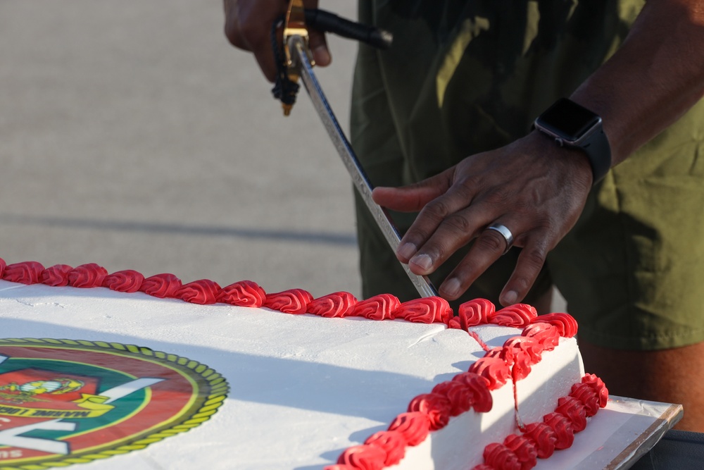 Double Time! | Marines and Sailors with Combat Logistics Regiment 37 Celebrate the 248th Marine Corps Birthday