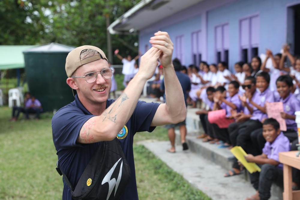 Pacific Partnership 2024-1; The Pacific Fleet Band Performs at Schools in the Marshall Islands