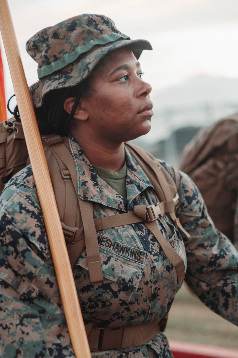 Marines with the Provost Marshal’s Office, Headquarters and Support Battalion, celebrate 248th Marine Corps birthday with hike