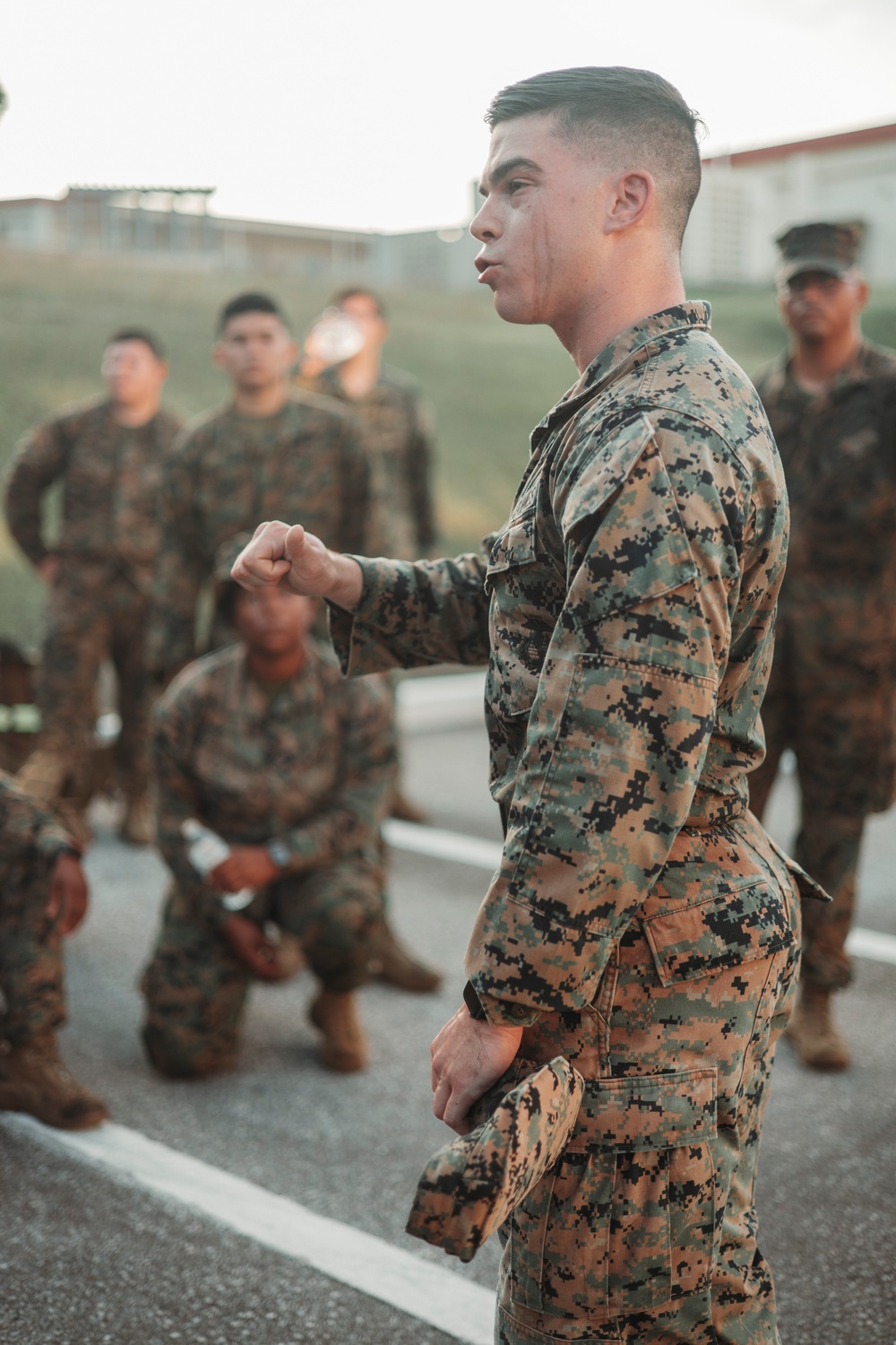 Marines with the Provost Marshal’s Office, Headquarters and Support Battalion, celebrate 248th Marine Corps birthday with hike