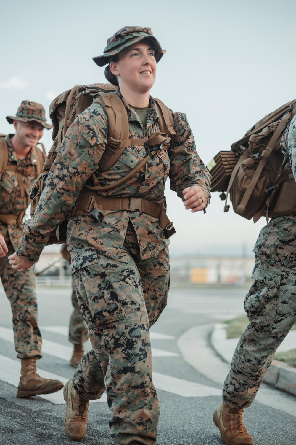 Marines with the Provost Marshal’s Office, Headquarters and Support Battalion, celebrate 248th Marine Corps birthday with hike