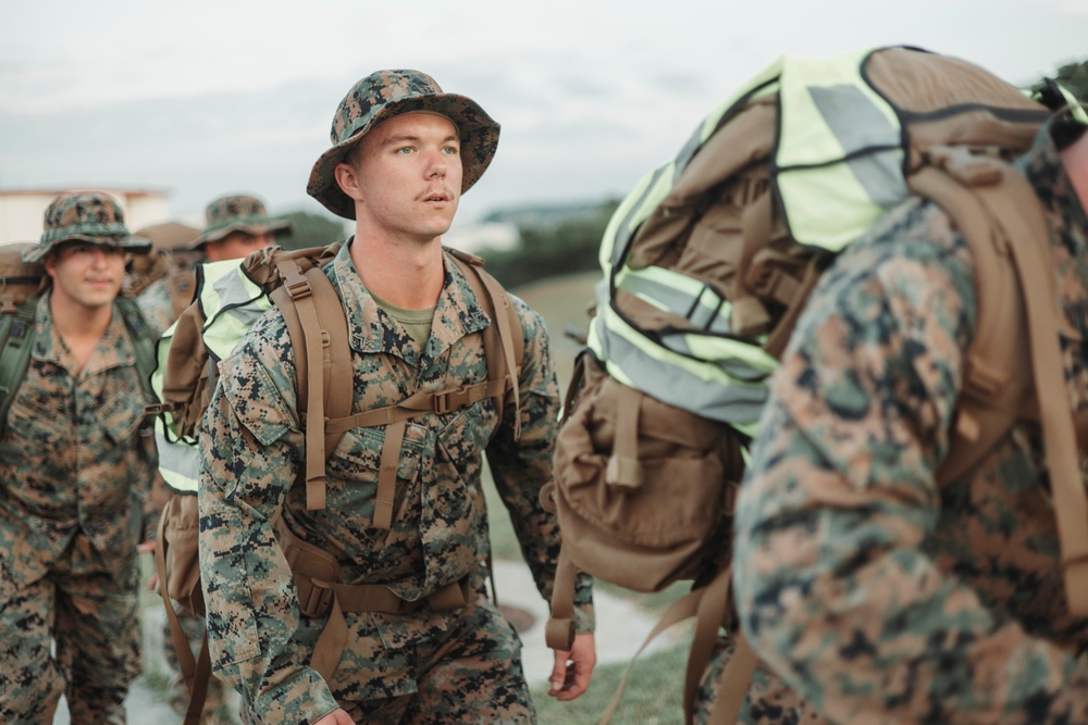 Marines with the Provost Marshal’s Office, Headquarters and Support Battalion, celebrate 248th Marine Corps birthday with hike