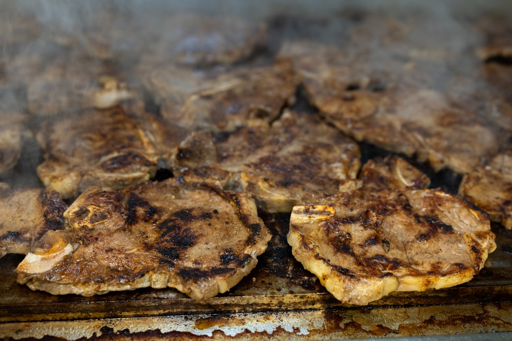 Mess Hall 488 celebrates the 248th Marine Corps’ Birthday with steak and cake