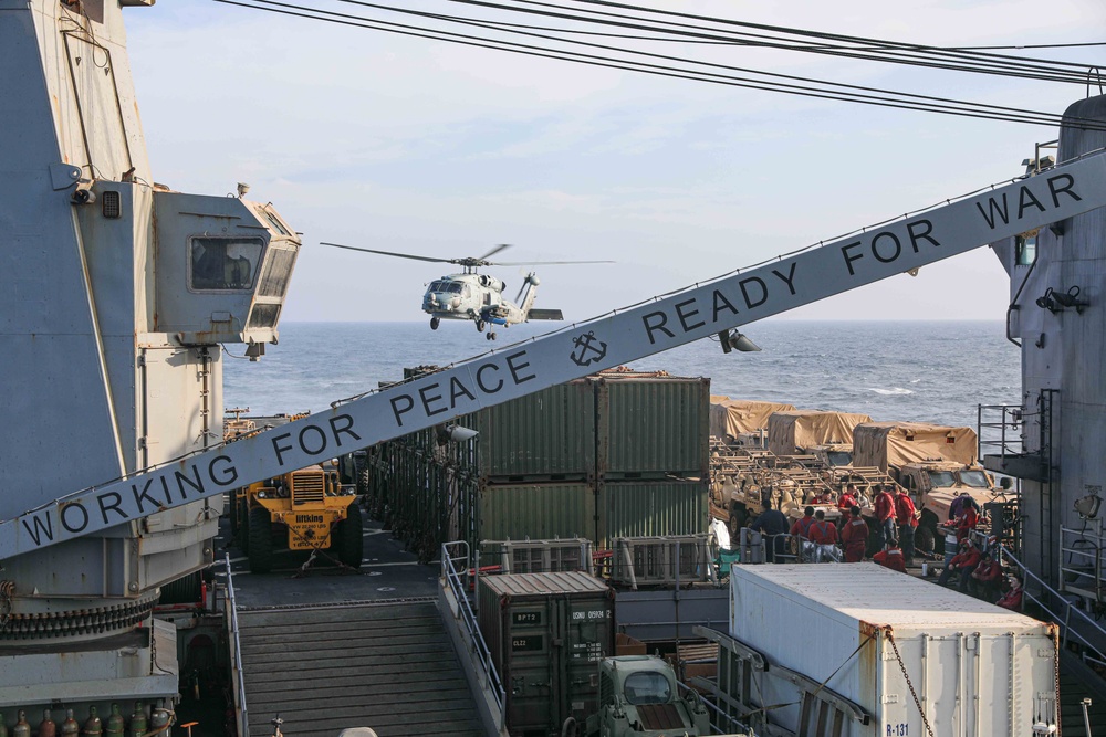 USS Carter Hall (LSD 50) Conducts Flight Operations in the Red Sea, Oct. 27, 2023