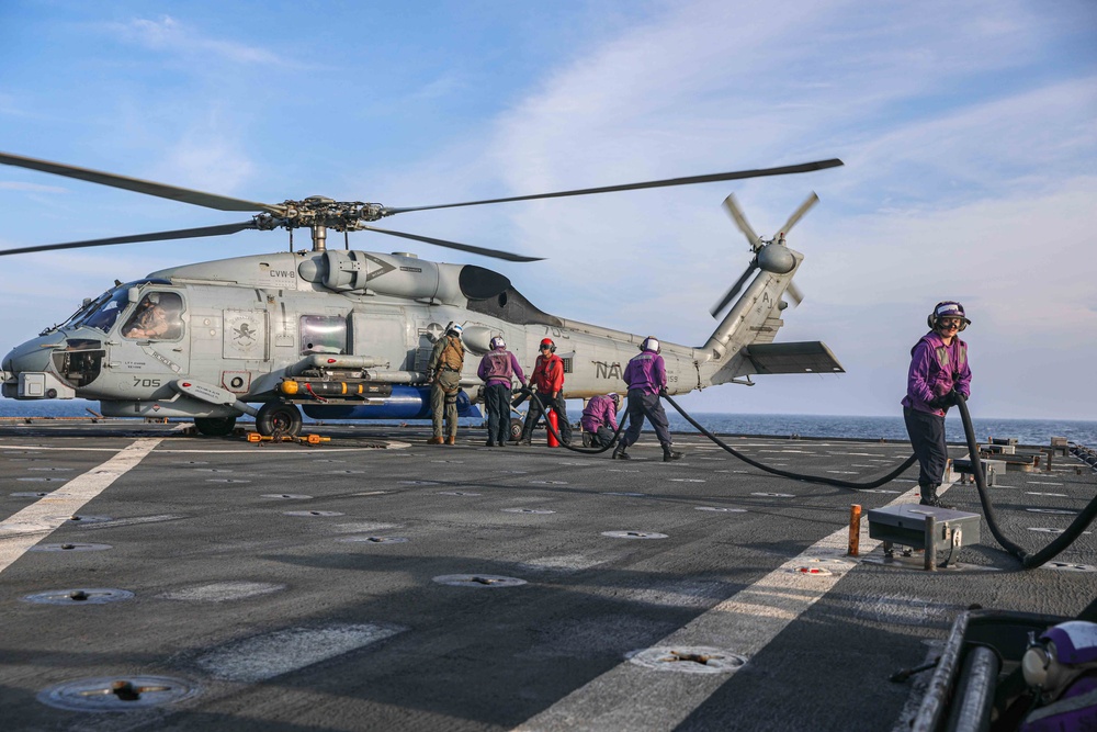 USS Carter Hall (LSD 50) Conducts Flight Operations in the Red Sea, Oct. 27, 2023