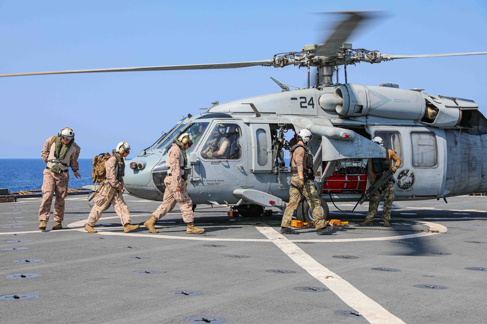 USS Carter Hall (LSD 50) Conducts Flight Operations, Oct. 31, 2023