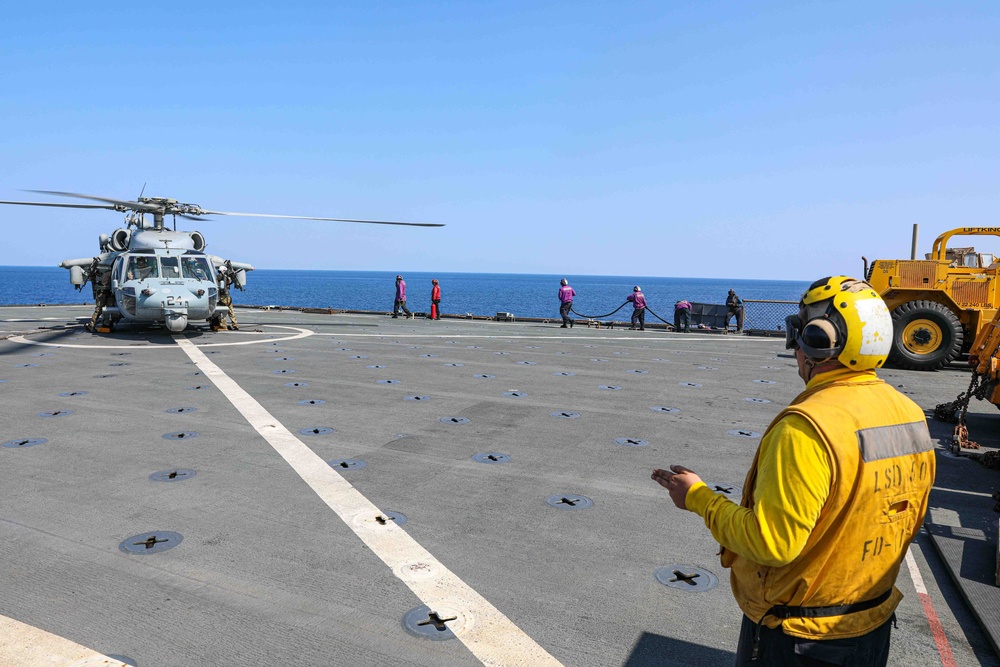 USS Carter Hall (LSD 50) Conducts Flight Operations, Oct. 31, 2023