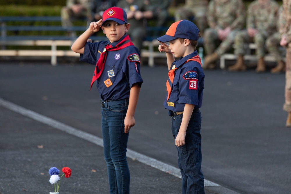 Yokota Airmen honor Veterans in retreat ceremony