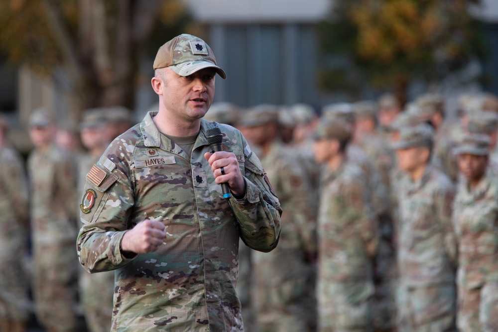 Yokota Airmen honor Veterans in retreat ceremony