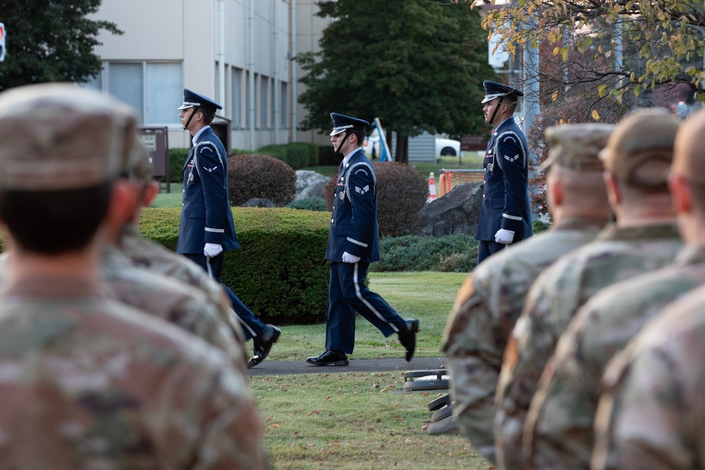 Yokota Airmen honor Veterans in retreat ceremony