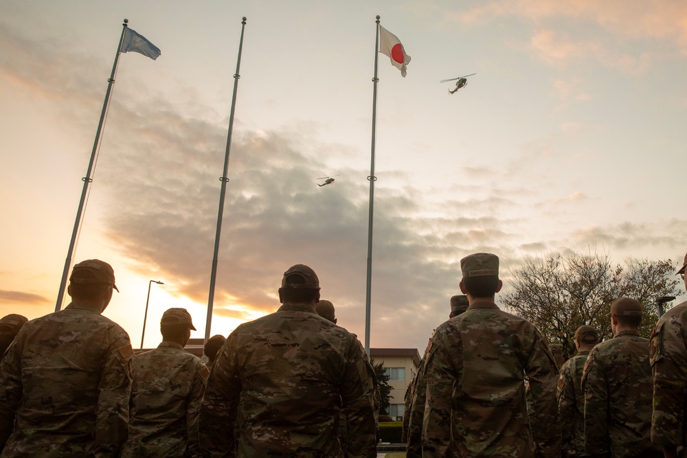 Yokota Airmen honor Veterans in retreat ceremony