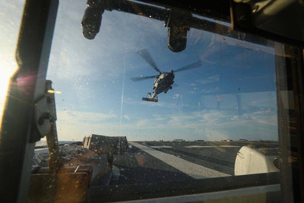 USS Dewey (DDG 105) Conducts Flight Operations in the South China Sea