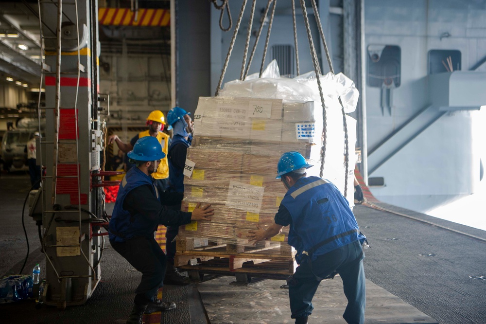 USS Carl Vinson (CVN 70) Sailors Conduct Replenishment-at-Sea