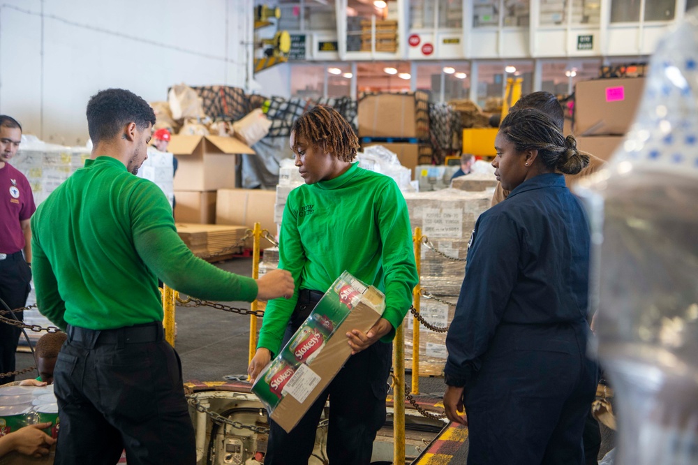 USS Carl Vinson (CVN 70) Sailors Conduct Replenishment-at-Sea