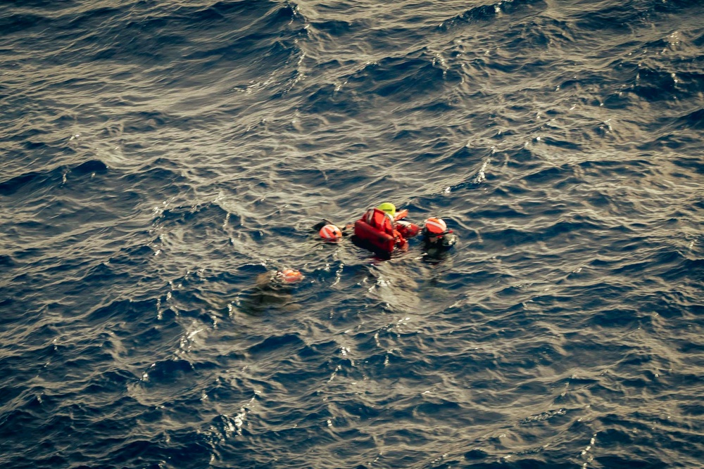 USS Carl Vinson (CVN 70) Sailors Conduct Search and Rescue Training in the Pacific Ocean