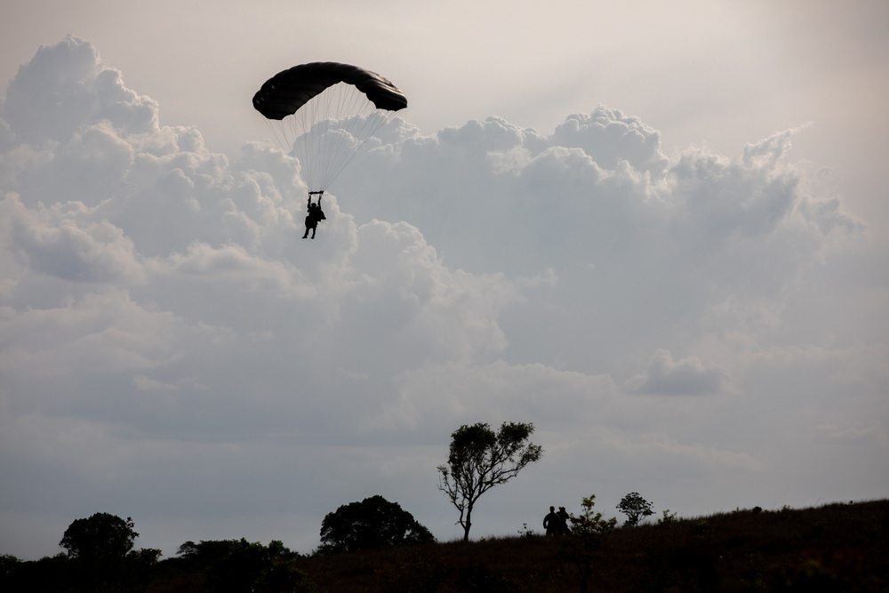 U.S. and Brazilian Special Forces Conduct a HAHO Jump During SV24