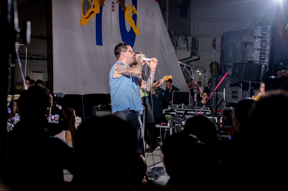 USS Ronald Reagan (CVN 76) and Navy Entertainment host lovelytheband concert