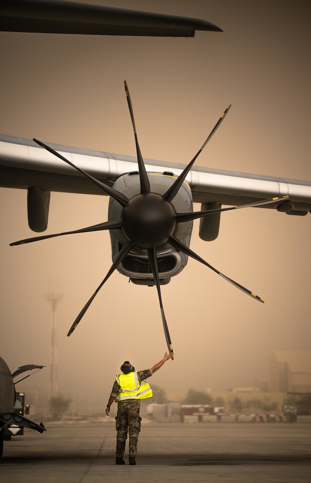 U.S. and Royal Air Forces integrate for cargo unloading, supporting Exercise Ferocious Falcon