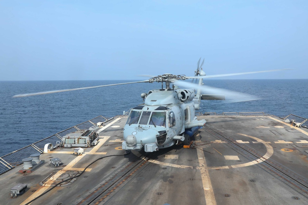 USS Thomas Hudner Conducts Flight Operations