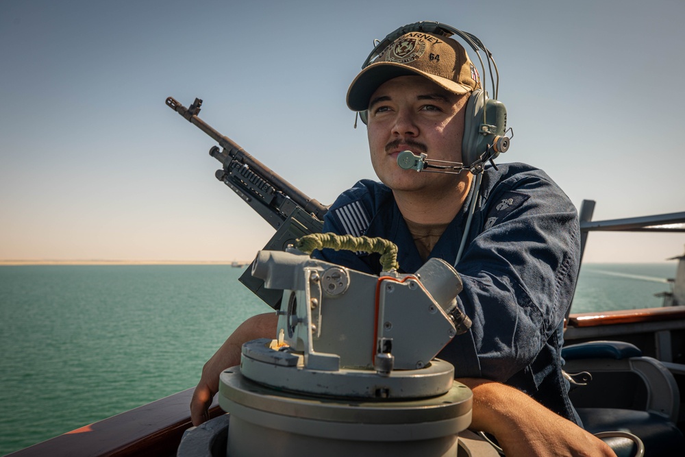 USS Carney Transits the Suez Canal