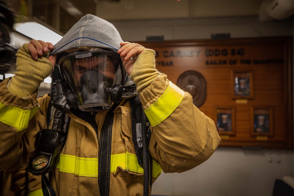 DVIDS - Images - USS Carney Conducts Fire Drills [Image 1 of 6]