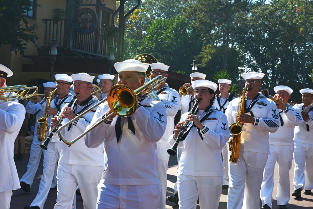 Navy Band Southeast performs at Magic Kingdom Park at Walt Disney World Resort