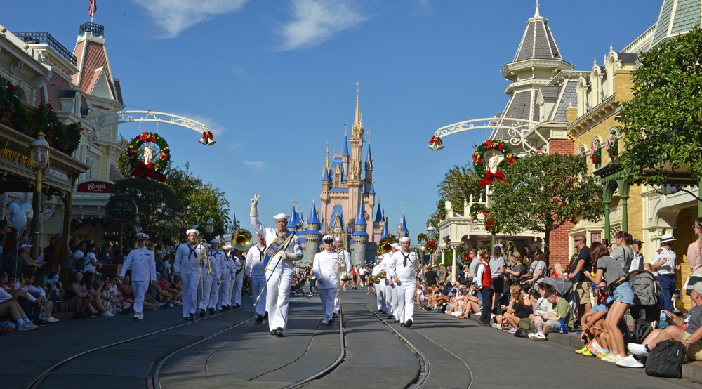 Navy Band Southeast performs at Magic Kingdom Park at Walt Disney World Resort