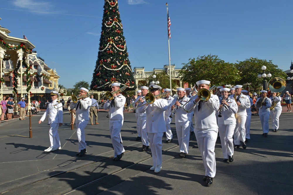 Navy Band Southeast performs at Magic Kingdom Park at Walt Disney World Resort