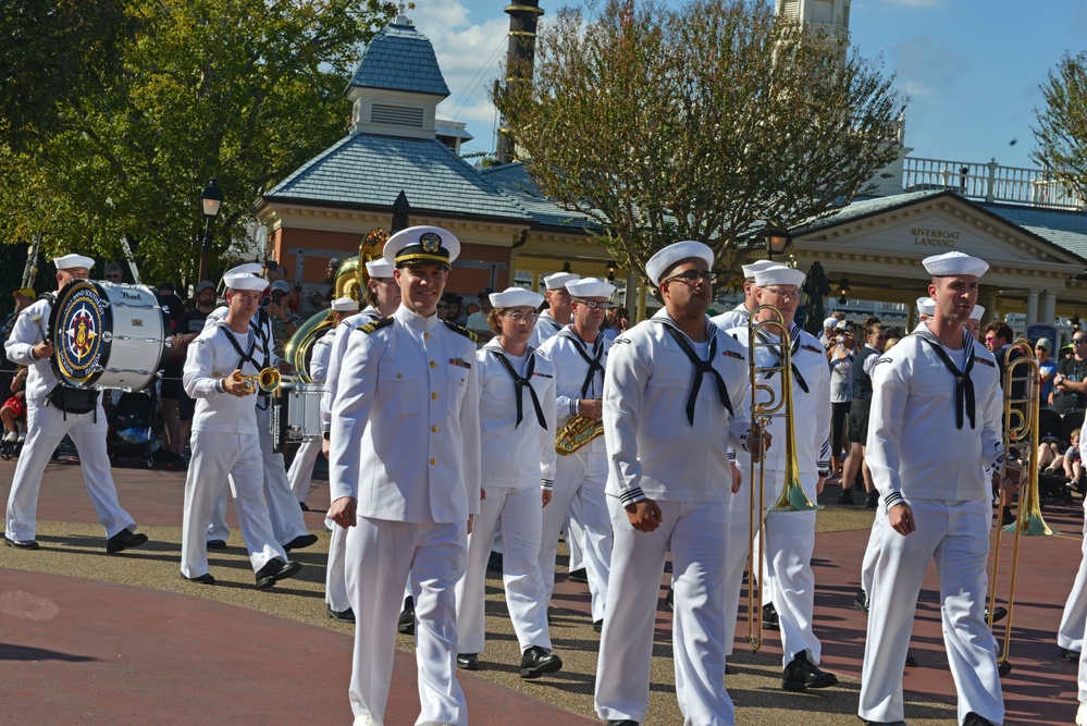 Navy Band Southeast performs at Magic Kingdom Park at Walt Disney World Resort