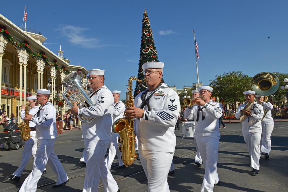 Navy Band Southeast performs at Magic Kingdom Park at Walt Disney World Resort