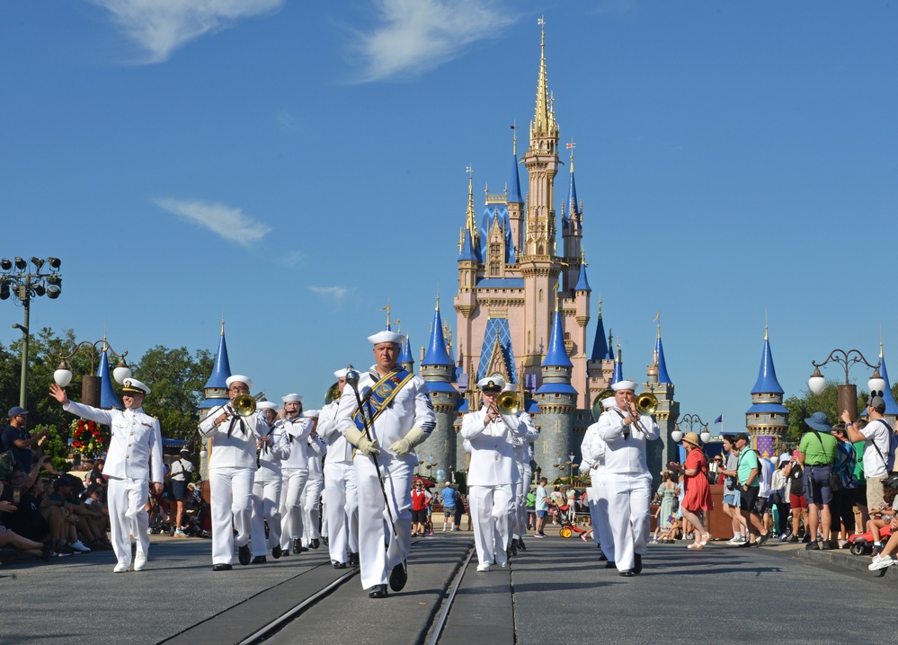 Navy Band Southeast performs at Magic Kingdom Park at Walt Disney World Resort