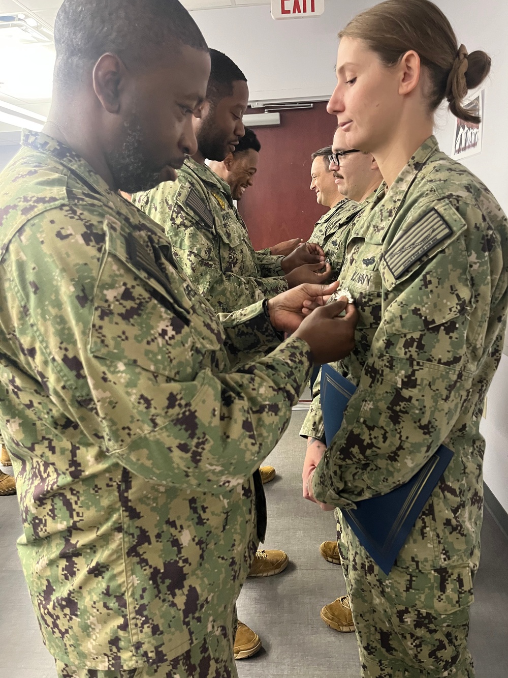 MSRON 2 Master-at-Arms Earn Navy Security Forces Breast Insignia