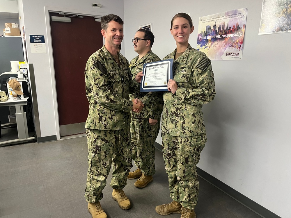 MSRON 2 Master-at-Arms Earn Navy Security Forces Breast Insignia