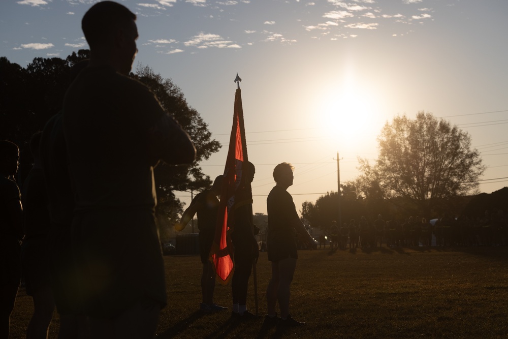 2nd Marine Logistics Group conducts a 248th Marine Corps Birthday celebration run