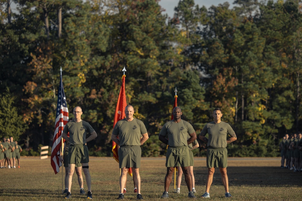 2nd Marine Logistics Group conducts a 248th Marine Corps Birthday celebration run