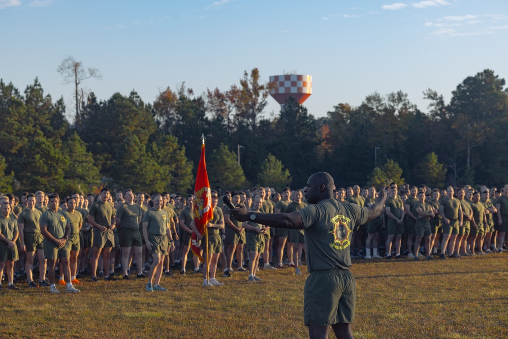 2nd Marine Logistics Group conducts a 248th Marine Corps Birthday celebration run