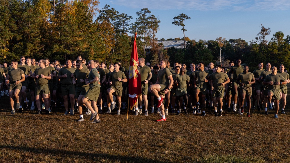 2nd Marine Logistics Group conducts a 248th Marine Corps Birthday celebration run