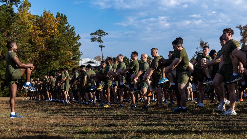 2nd Marine Logistics Group conducts a 248th Marine Corps Birthday celebration run