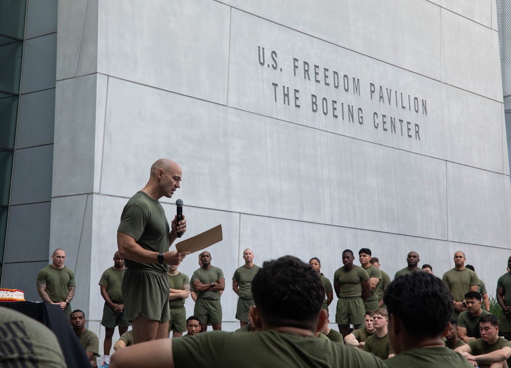 Marine Corps Support Facility Cake-Cutting Ceremony at the World War II Museum