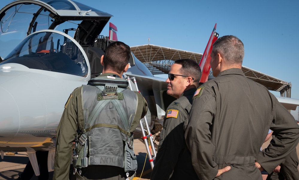 T-7A Red Hawk visits Vance enroute to Edwards AFB for testing