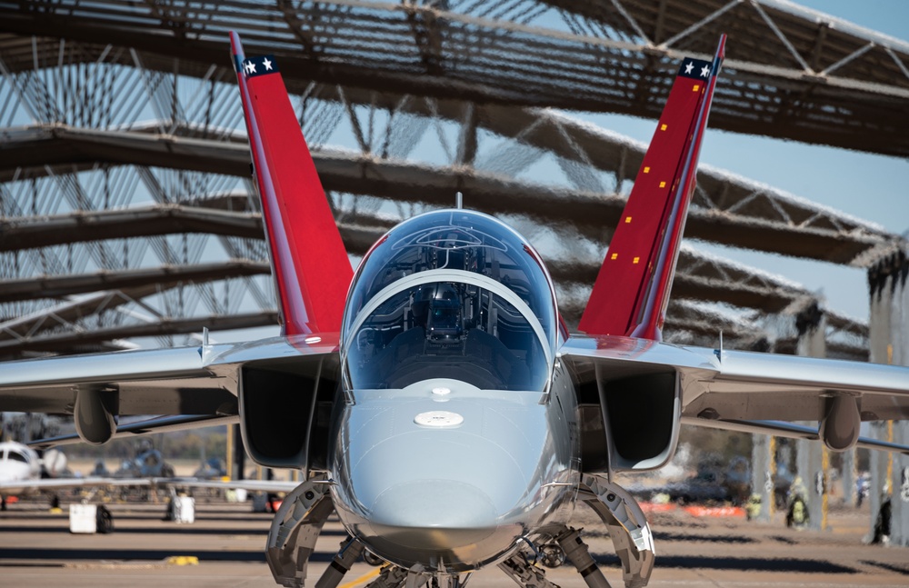 T-7A Red Hawk visits Vance enroute to Edwards AFB for testing