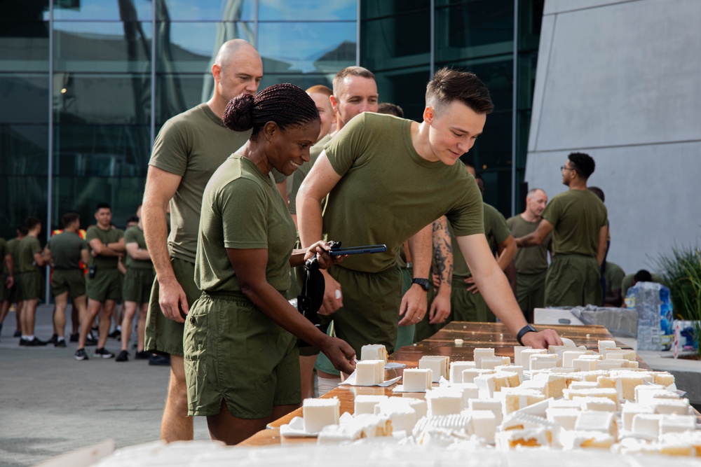 Marine Corps Support Facility Cake-Cutting Ceremony at the World War II Museum