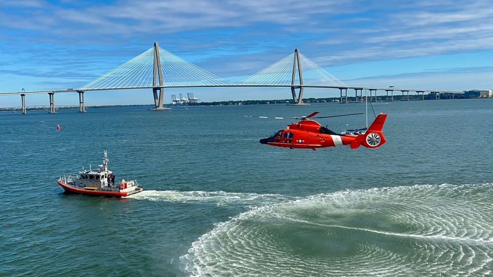 Air Station Savannah vists Coast Guard Cutter Healy