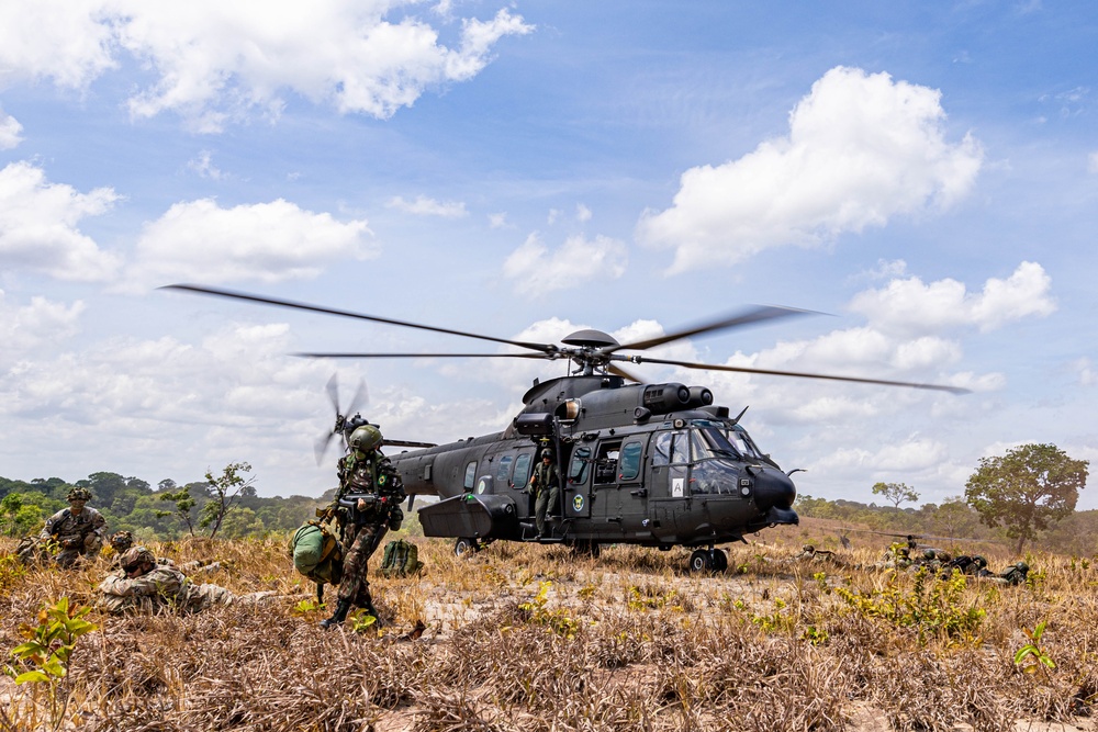 101st Airborne Division (Air Assault), Brazilian army soldiers conduct air assault during SV24