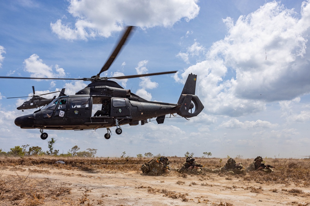 101st Airborne Division (Air Assault), Brazilian army soldiers conduct air assault during SV24